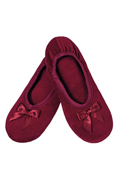 Amaryllis Slippers Μπαλαρίνα βελούδινη Μπορντό Ελληνική