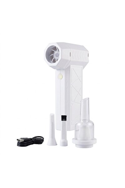 NEXTLY Mini suflantă de aer portabilă cu funcție de aspirare, LED, 3 duze, în...