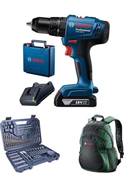 Bosch Professional Gsb 183 Tek Akülü 2 Ah Darbeli Matkap Şarjlı + V-Line 103 ...