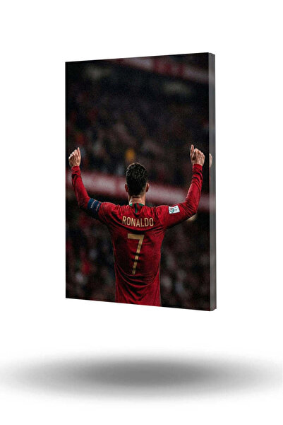 Cristiano Ronaldo Forması İle Futbol Temalı Modern Kanvas Tablo