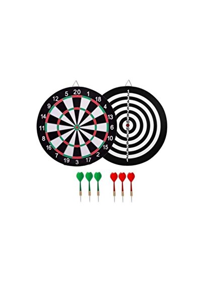 Empressco Büyük Boy Dart Seti 17'' 45cm Çift Taraflı Hedef Tası 6 Oklu