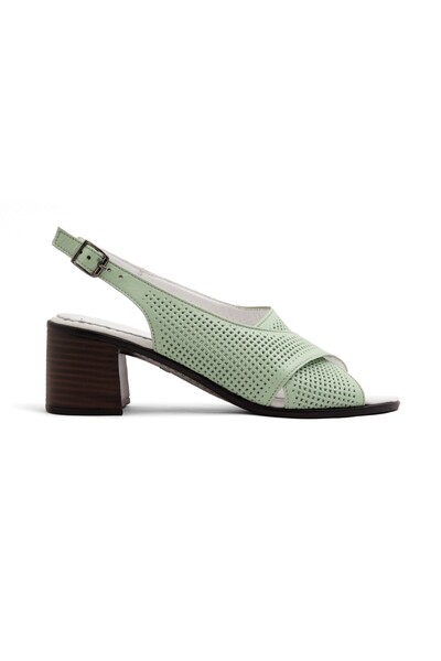 Diego Carlotti Genuine Leather Women's Daily Heeled Sandals DD0178