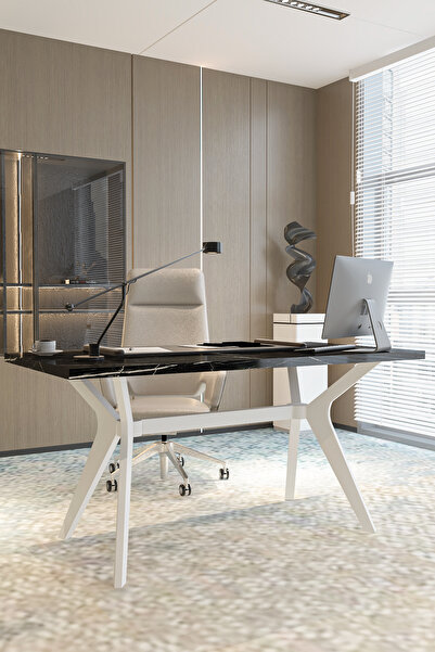 Givayo Mobilya MARİN DEMİR AYAKLI MASA - Çalışma Masası, Ofis Masası