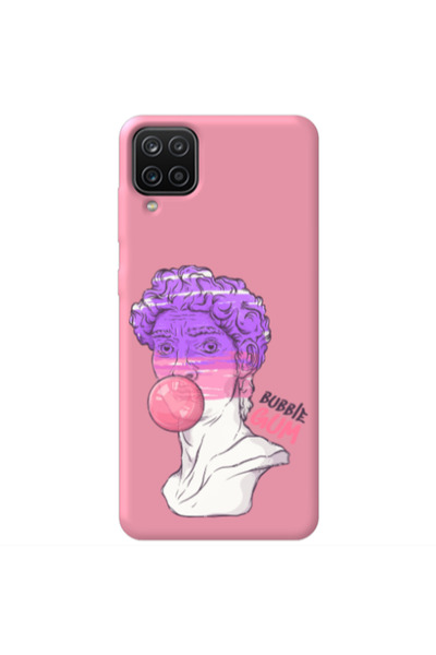 Other Samsung A12 Pin Bubble Pink Colored Silicone TPU Θήκη