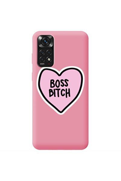Other Xiaomi Redmi Note 11 4G Boss Bitch Pink Colored Silicone TPU Θήκη