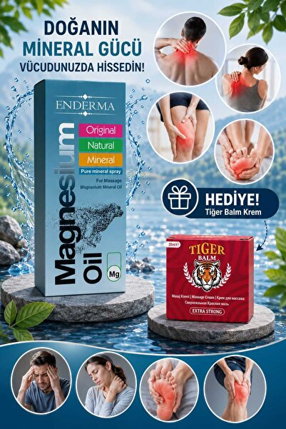 AKDENİZ VİTAMİN Magnezyum Mineralli Vücut Spreyi Yağı 100 Ml ve Hediye Tiger ...