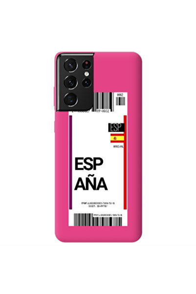 Other Samsung S21 Ultra Espana Arrival Fuchsia Colored Silicone TPU Θήκη