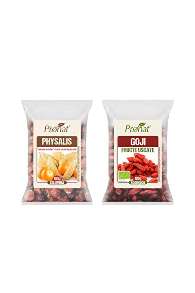Pronat Pachet Superfructe – Goji bio, 100g + Physalis Agrisele incasilor, 100g