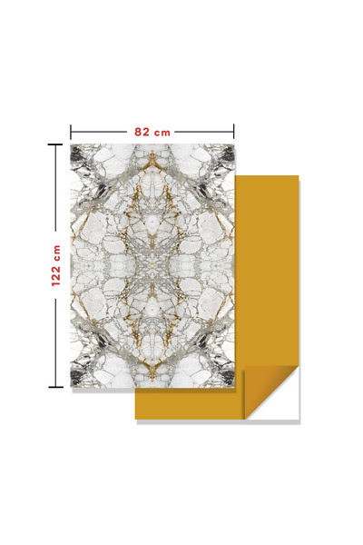 TİNK Kendinden Yapışkanlı Mermer Desenli Panel Taş Mermer Desen 82x122 (5 Ade...