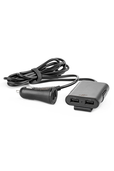AMIO Incarcator auto USB fata-spate 4x USB 4.8A cu prelungitor 150 cm pentru ...