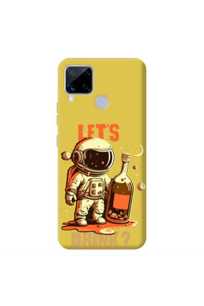 Other Realme C25S Lets drink Yellow Colored Silicone TPU Θήκη