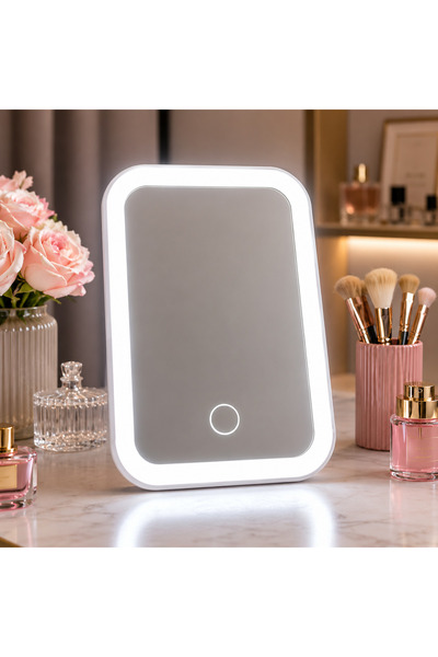 PareysHome LED Işıklı Makyaj Aynası Dokunmatik Tuşlu USB Şarjlı Kablosuz Ayna