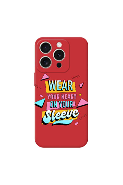 Other Apple Iphone 16 Pro Wear Your Heart Red Colored Silicone TPU Θήκη