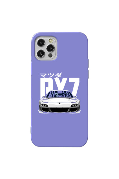 Other Apple iPhone 12 Pro Max Car Rx7 Purple Colored Silicone TPU Θήκη