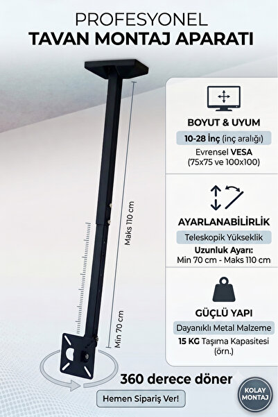 Eranura Strong 24" Inç - 61 Ekran Tv- Lcd-led-monitör Televizyon Hareketli Ta...