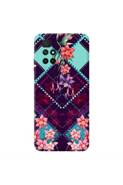Other Xiaomi Redmi 10 2022 Checkered flowers Transparent Silicone TPU Θήκη