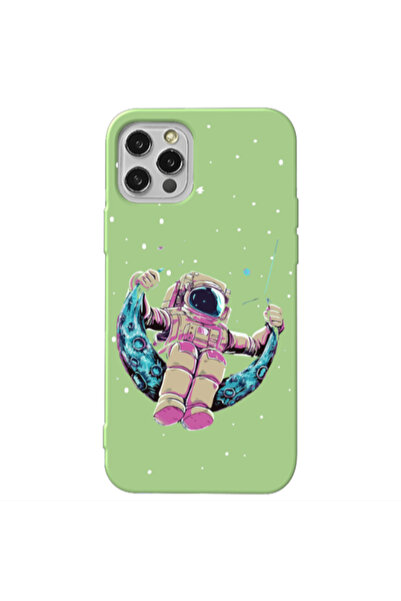 Other Apple iPhone 12 Pro Max Astronaut swinging on the moon Light Green Colo...