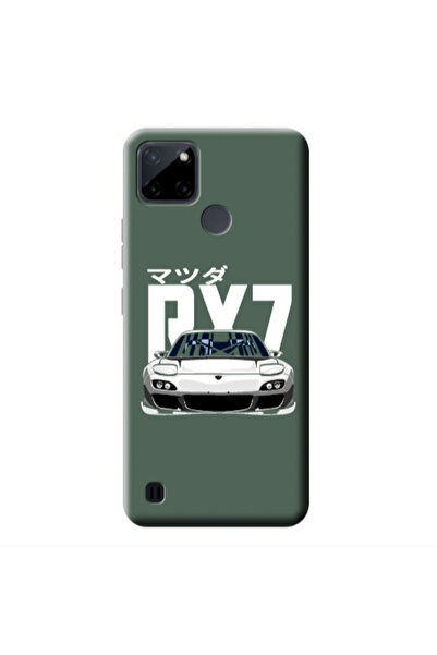 Other Realme C25Y Car Rx7 Dark Green Colored Silicone TPU Θήκη