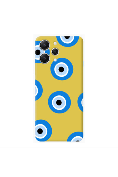 Other Xiaomi Redmi 12 Evil eyes beads Yellow Colored Silicone TPU Θήκη