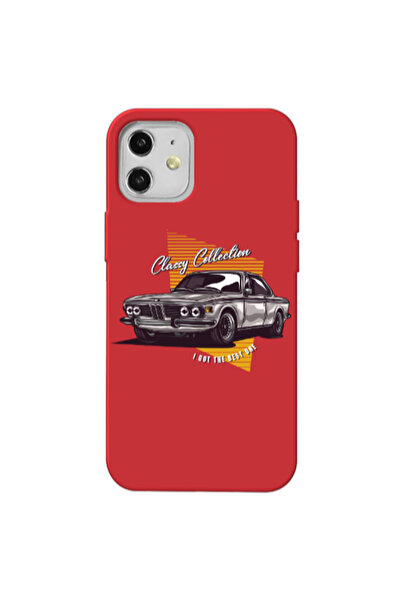 Other Apple iPhone 12 Classy Collection Red Colored Silicone TPU Θήκη