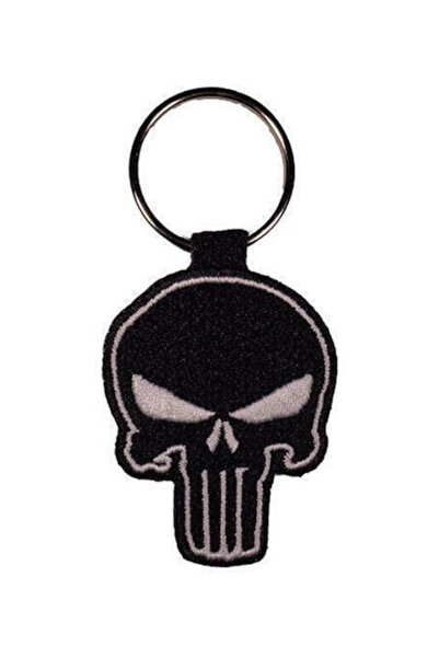 OEM Μπρελόκ Punisher Υφασμάτινο Μαύρο