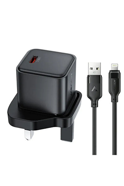 Acefast شاحن GaN طراز A124-P16 بقوة 30 واط مع منفذ USB-C (قابس بريطاني)