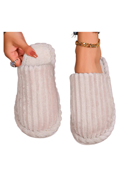 OEM Papuci dama de casa bej, pufosi, 38-39 EU
