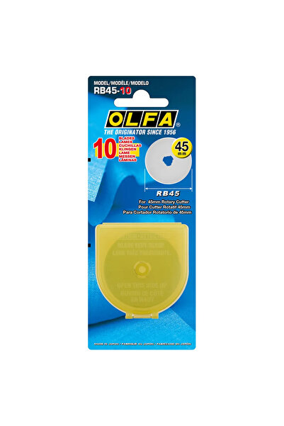 Olfa Set de 10 lame rotative pentru cutter Lebez RB4510