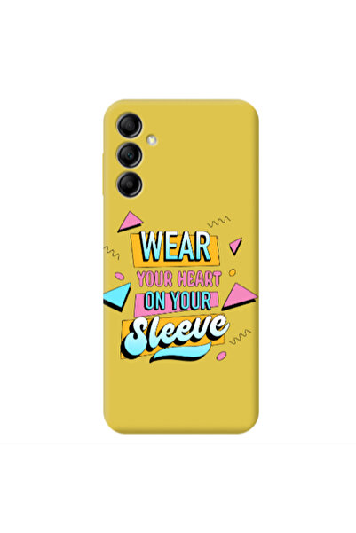 Other Samsung A24 Wear Your Heart Yellow Colored Silicone TPU Θήκη