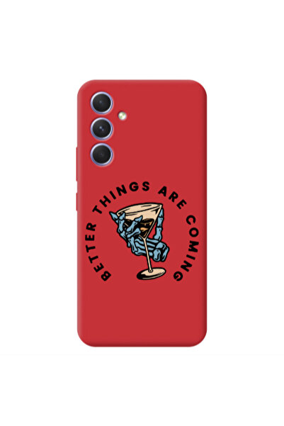 Other Samsung A35 Better Things Are Coming Red Colored Silicone TPU Θήκη