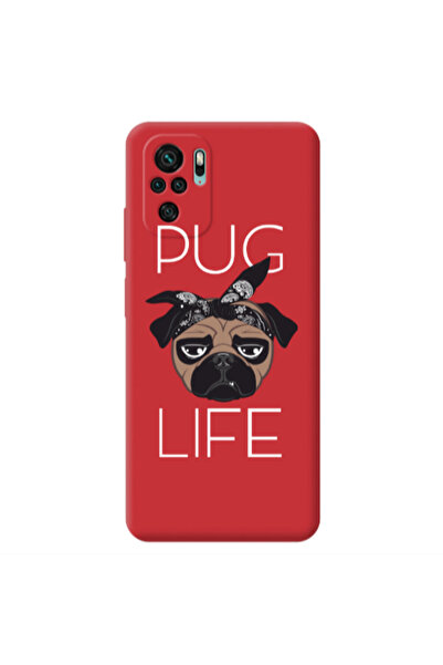 Other Xiaomi Redmi Note 10S Pug Life Red Colored Silicone TPU Θήκη