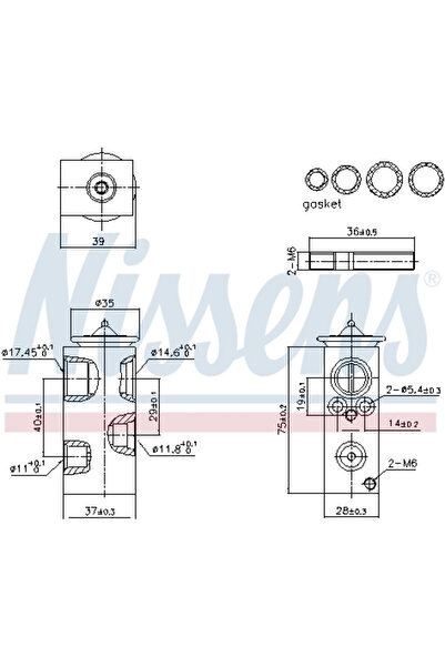 Nissens Supapa Expansiune Clima PEUGEOT 2008 1/208 1