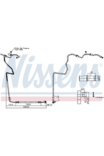 Nissens Conducta Aer Conditionat (de la Condensator la Vaporizator) Audi Q5 2...
