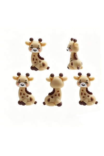 Choice 5pcs 5pcs Kawaii 3D Giraffe Silicone Beads Charms Cute Animal for DIY ...