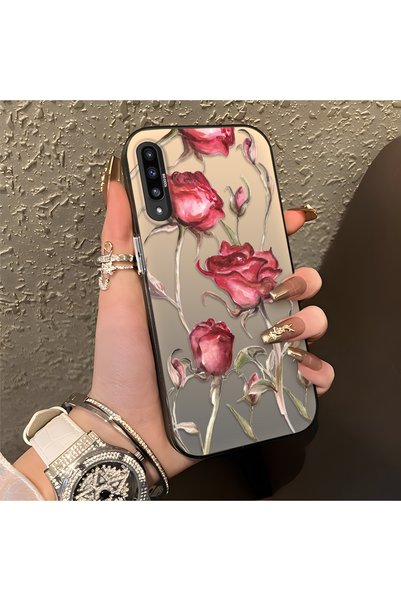 ARTISHELL Samsung Galaxy A50/A50S/A30S Uyumlu Kırmızı gül desenli, hafif lüks...