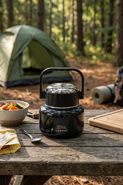 Cooker ترمس طعام بتصميم الفهد سعة 500 مل مع ملعقة YK1516