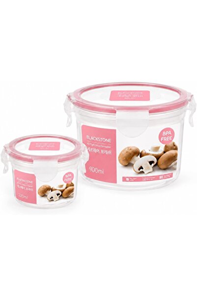 Blackstone 2 PCS Airtight Plastic Food Storage Container Set 220ml/ 900ml, wi...