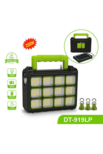 IQRAA 200W Solar Charging Floodlight with IP65 Waterproof Portable Design