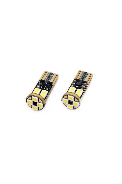 OEM Σετ λαμπτήρων αυτοκινήτου LED CANBUS συμβατών T10e W5W 12 SMD Λευκού χρώμ...