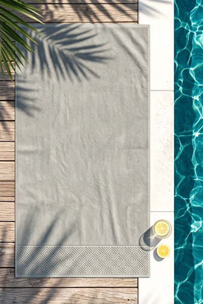 REMSA Cotton Sea Pool Beach Bath Towel 07 Gray