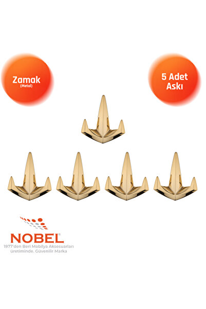 Nobel Datça Lüks Askı, Metal, Vestiyer Askı, 128 gr, Dolap Askılık, Duvar Ask...
