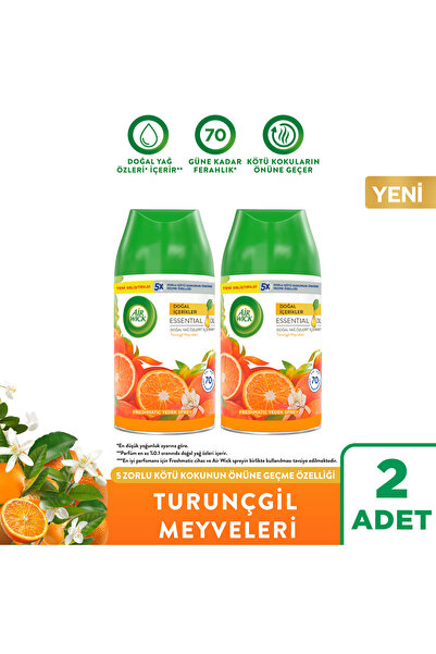 Air Wick Oda Kokusu Freshmatic Yedek Sprey Turunçgil Meyveleri, 2x250ml