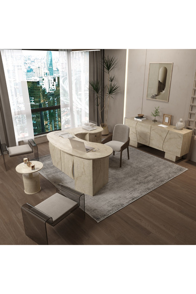 klubeconcept Klube Concept Özel Tasarım Modern Travertan Mermer Desen Ofis Ta...