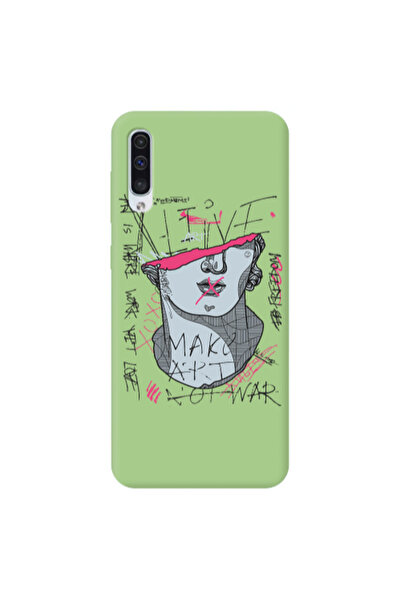 Other Samsung A50 Make art Light Green Colored Silicone TPU Θήκη