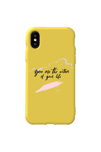 Other Apple iPhone X You are the authors Yellow Colored Silicone TPU Θήκη