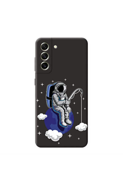 Other Samsung S21 Fishing space Black Colored Silicone TPU Θήκη