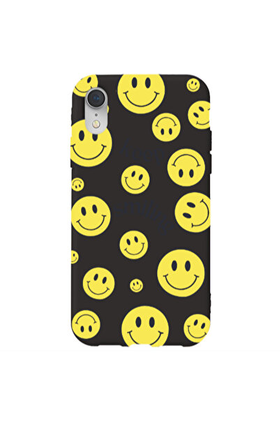 Other Apple iPhone Xr Keep Smiling Black Colored Silicone TPU Θήκη