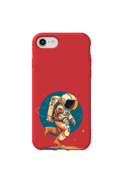 Other Apple iPhone SE 2020 Run Space Red Colored Silicone TPU Θήκη