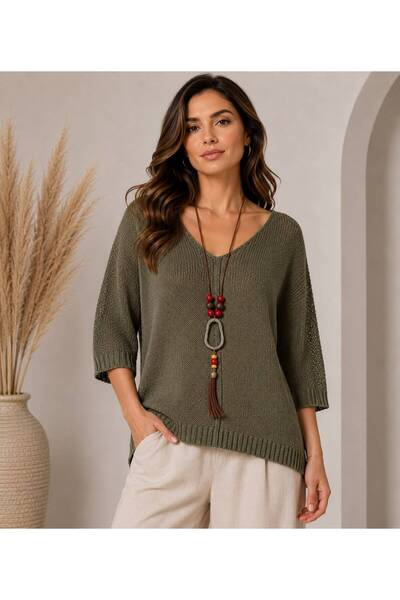 MENSAR OTANTİK Necklace 1. Quality Merserized Blouse Standard Size 38/44