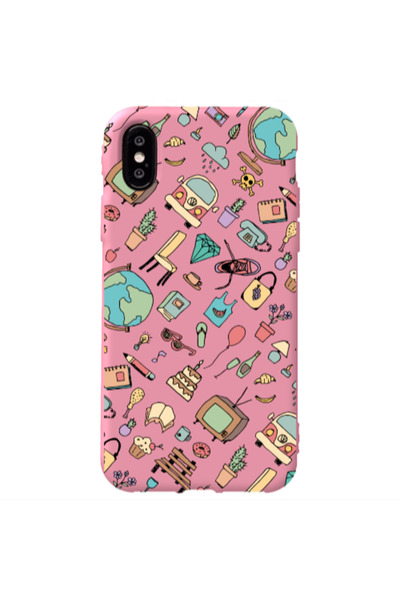 Other Apple iPhone Xs Best buds Pink Colored Silicone TPU Θήκη